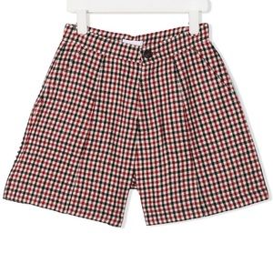 Chloe Teen Red Checked Wool Shorts